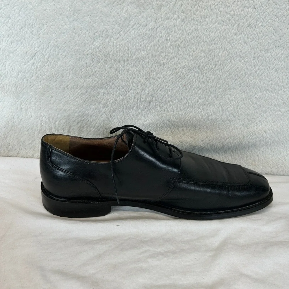 Florsheim Flor 3 Eye Blu‎ Mens Black Leather Square Toe Dress Shoes 11 D 4161-06